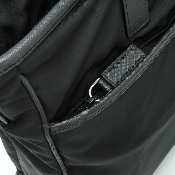 Prada Bag Leather Nero Nylon Tote Black 2WAY - Picture 9 of 9